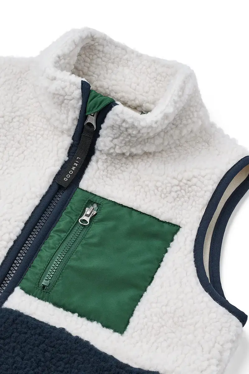 gilet da bambino Vada Pile vest colore blu navy LW14942 miniatura 3