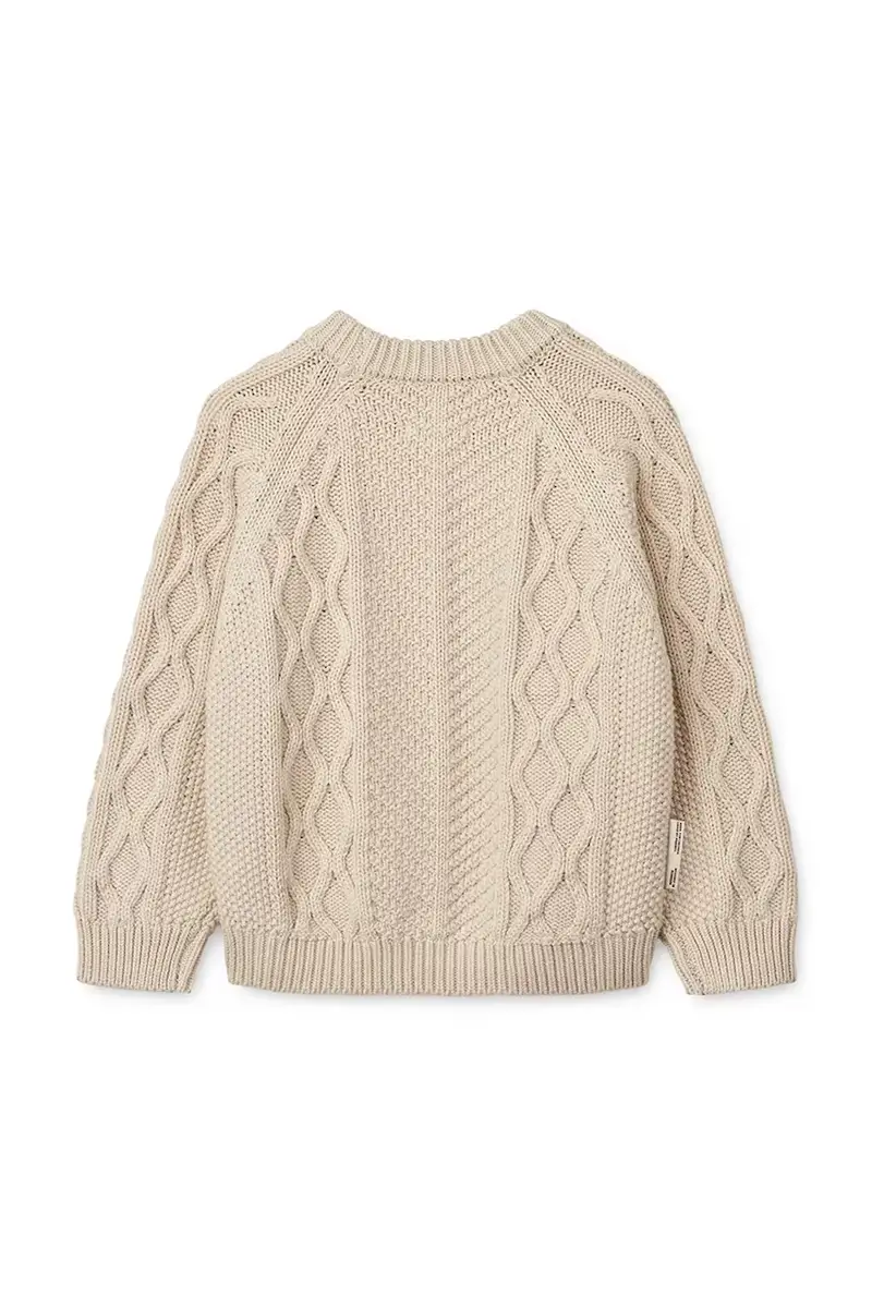 maglione con lana per bambini Callio Knit Jumper colore beige LW20307 miniatura 3