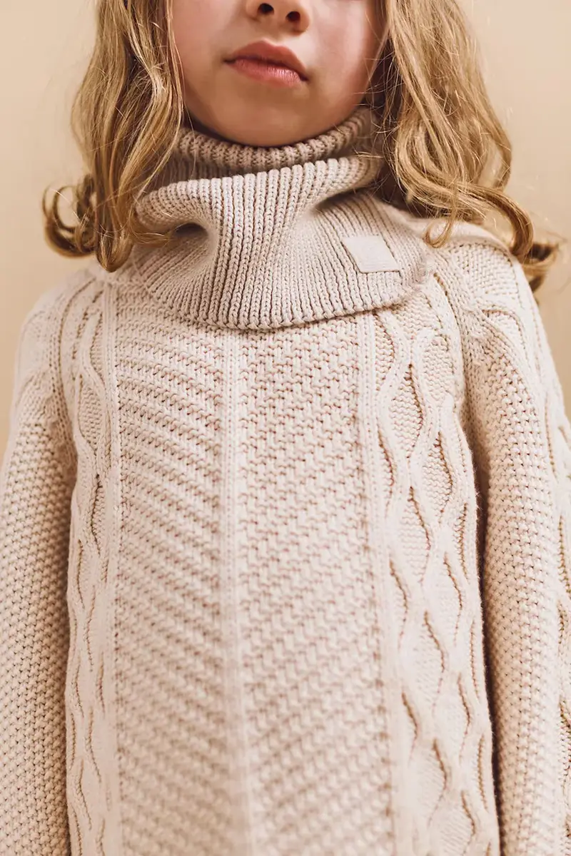 maglione con lana per bambini Callio Knit Jumper colore beige LW20307 miniatura 5