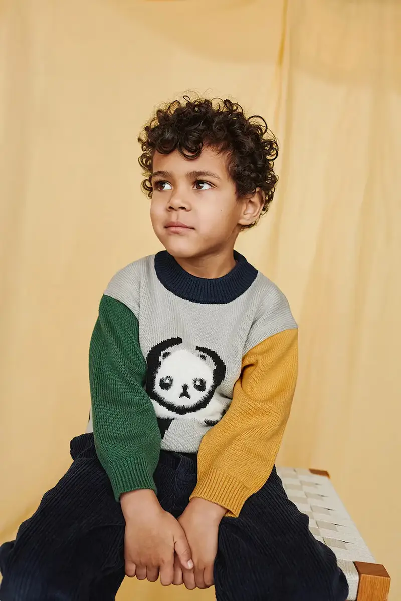 maglione con lana per bambini Orlane Embroidery Knit Jumper LW20077 Multicolore