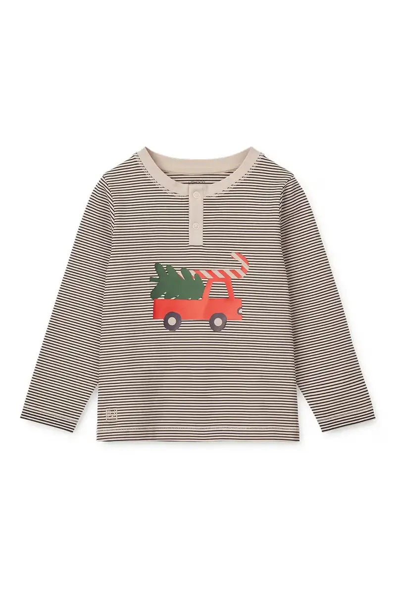 pigama in lana bambino Wilhelm Printed Pyjamas Set Blu navy miniatura 2