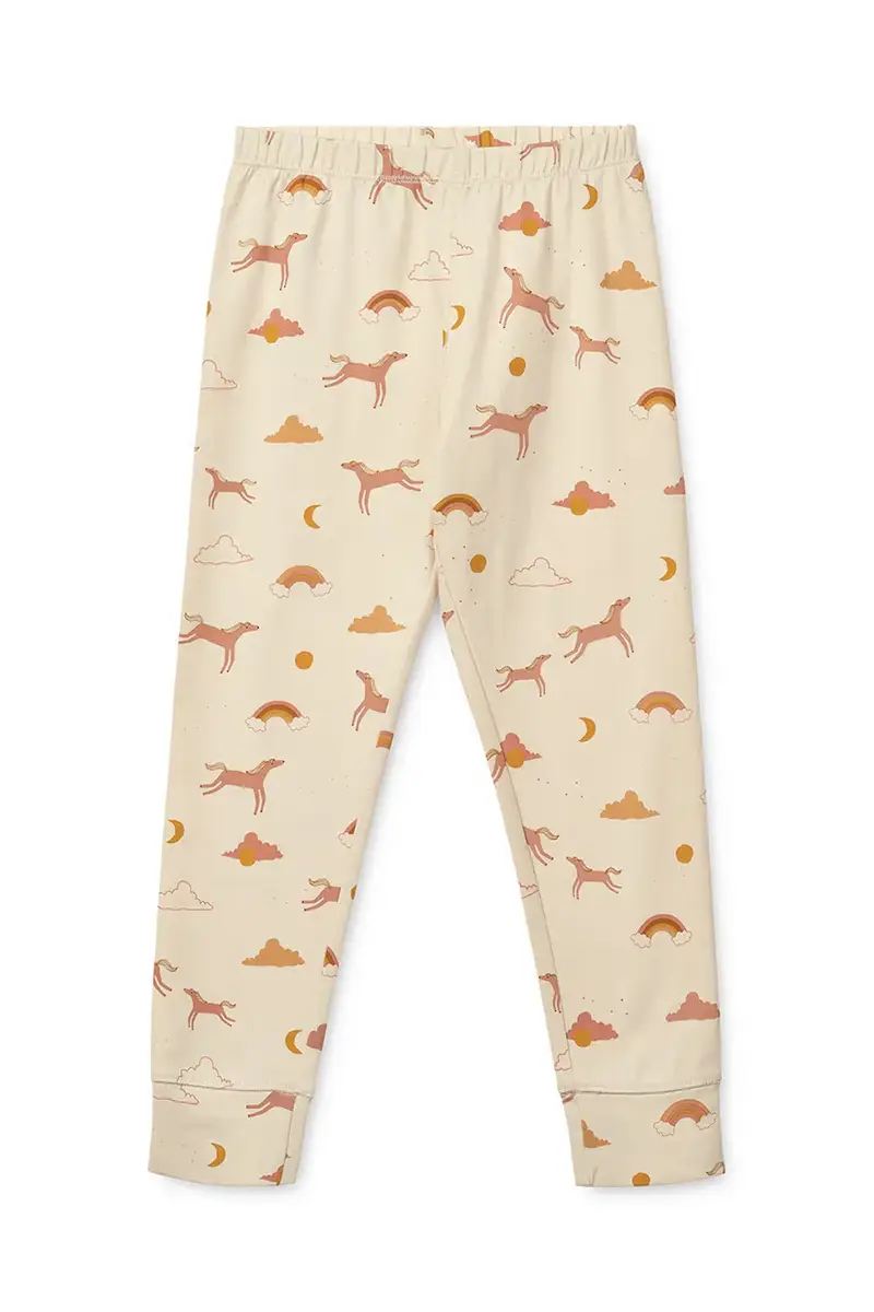 pigama in lana bambino Wilhelm Printed Pyjamas Set colore beige LW19854 miniatura 3