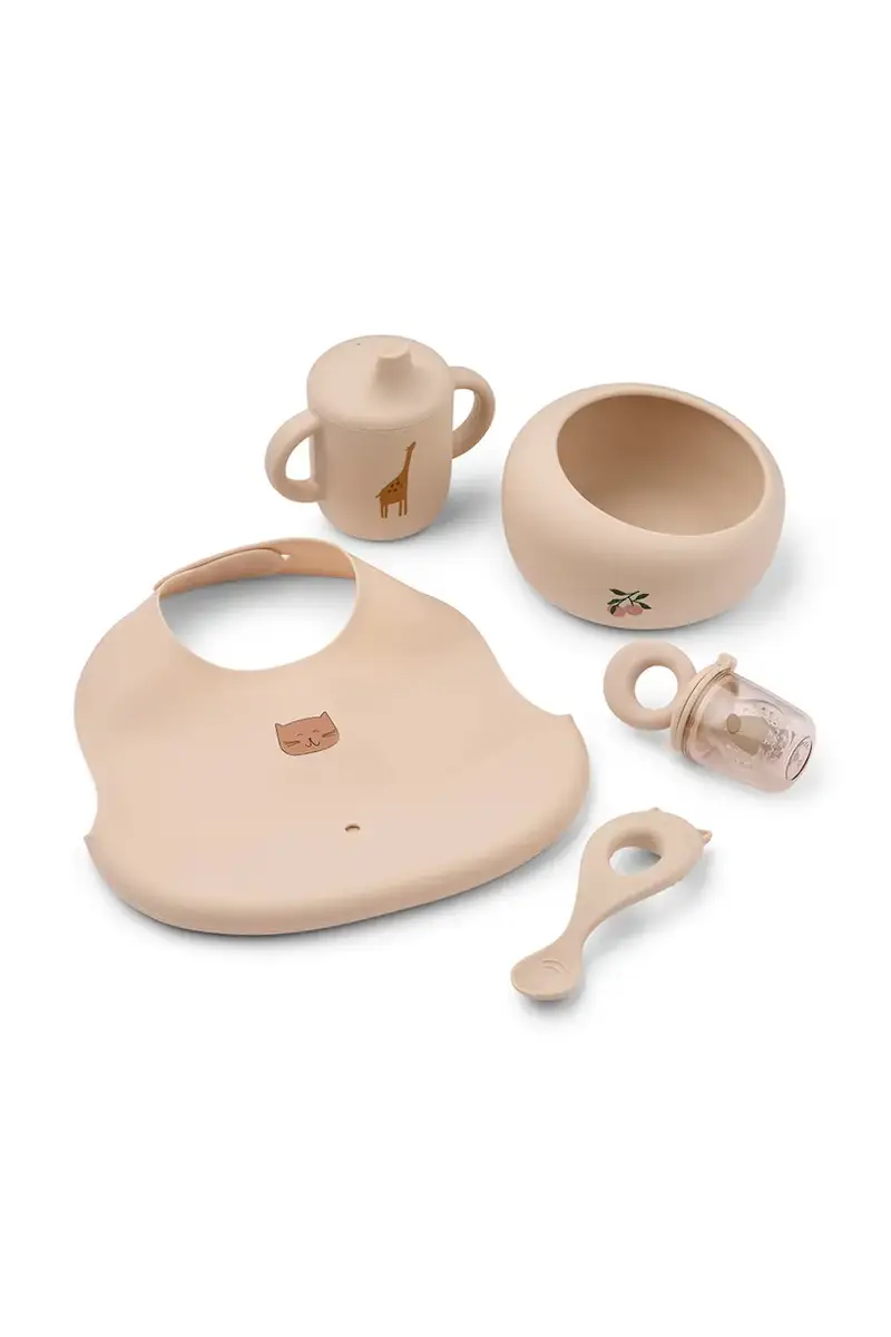 set di posate e stoviglie per bambini Mileah Baby Mealtime Set LW20421 Arancione miniatura 2