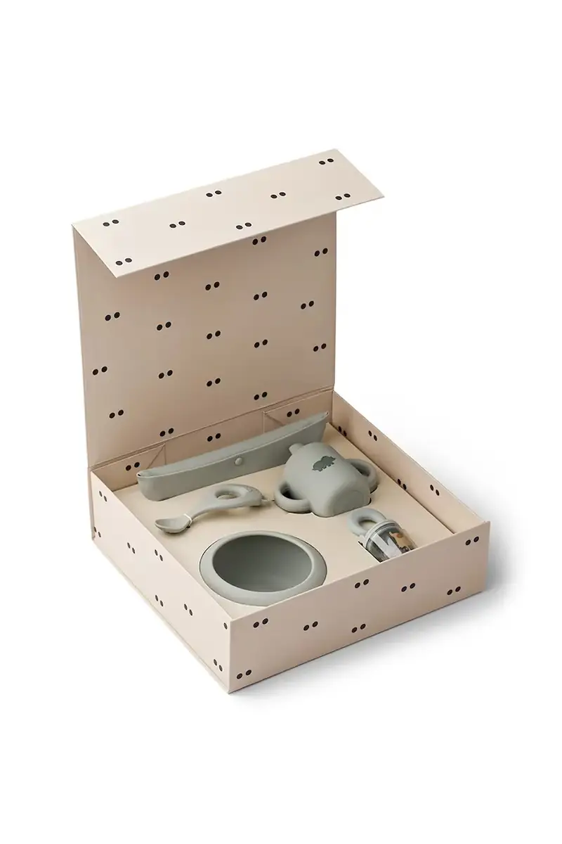 set di posate e stoviglie per bambini Mileah Baby Mealtime Set LW20421 Blu