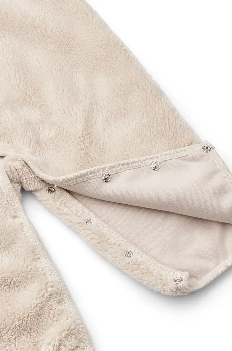 tuta neonato Bailey Baby Pile Jumpsuit colore beige LW19189 miniatura 5