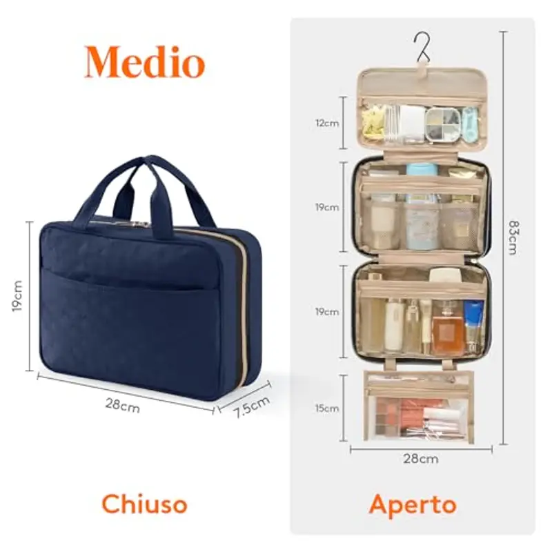 Lifewit Beauty Case Donna Blu 1611073 miniatura 2