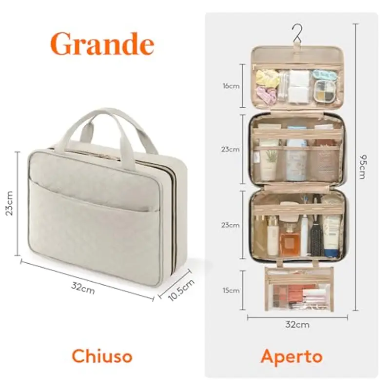 Lifewit Beauty Case Donna Grigio 1611074 miniatura 2