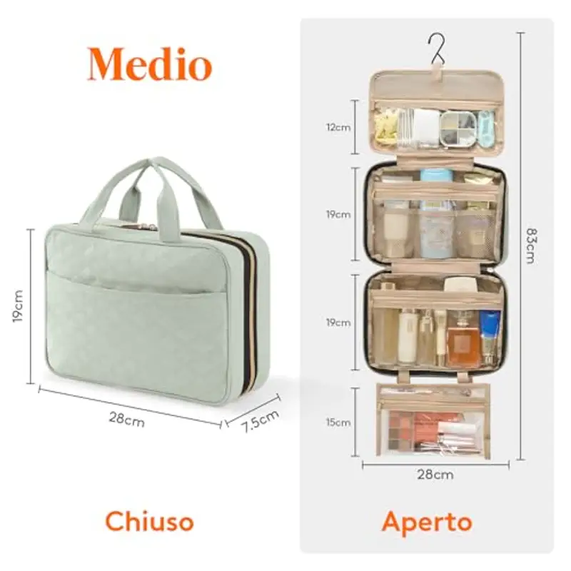 Lifewit Beauty Case Donna Verde 1611076 miniatura 2