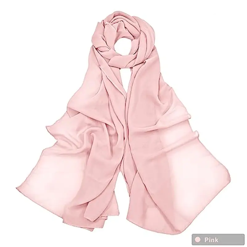 lifwimner Scialle Donna In Raso Chiffon Silky Sciarpa Tinta Unita Wrap Stola Per Sposa Damigella Cerimonia Matrimonio miniatura 2