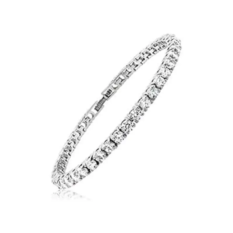 LIGHT-JEWELRY Bracciale Tennis Zirconi Oro Bianco 18k