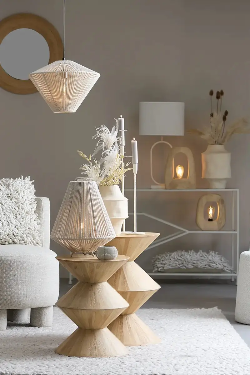 Light & Living cuscino decorativo con cotone Comallo 45 x 45 cm Bianco miniatura 5