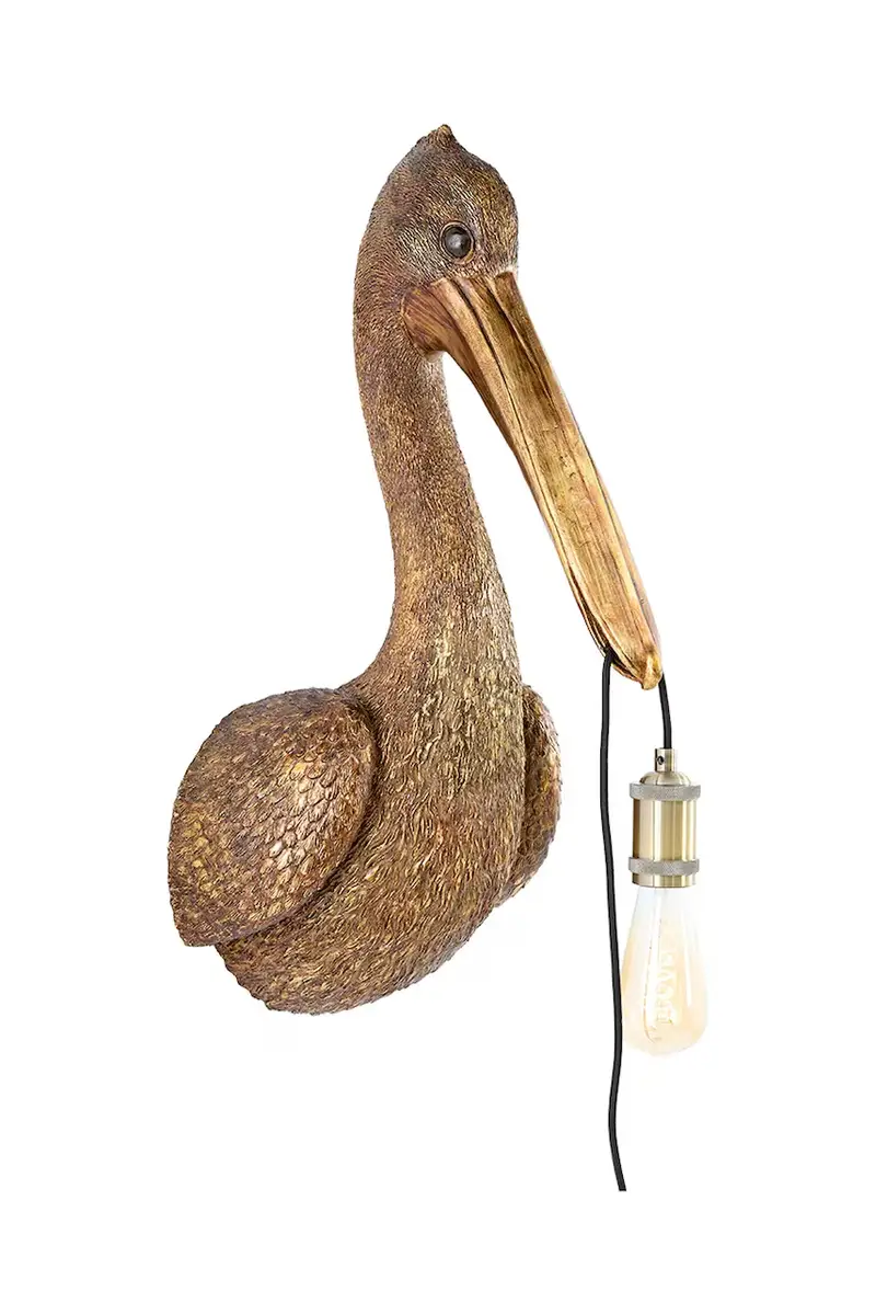 Light & Living lampada da parete Pelican 33 x 28 x 63 cm Marrone miniatura 2