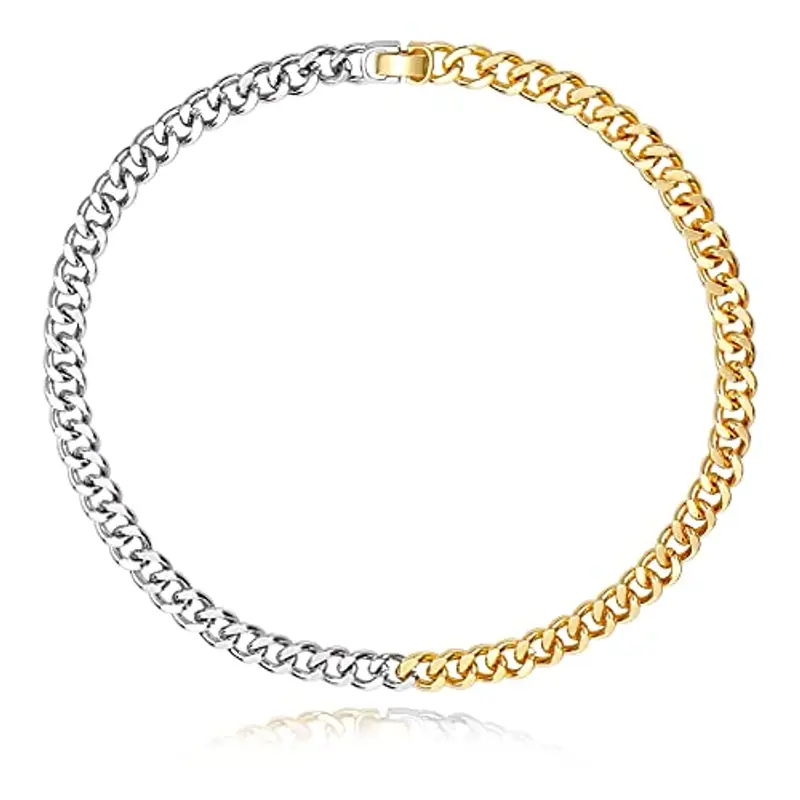 LILIE&WHITE Collana Bicolore Oro e Argento per Donna, Elegante Catena a Maglia, Collana Ipoallergenica e Resistente