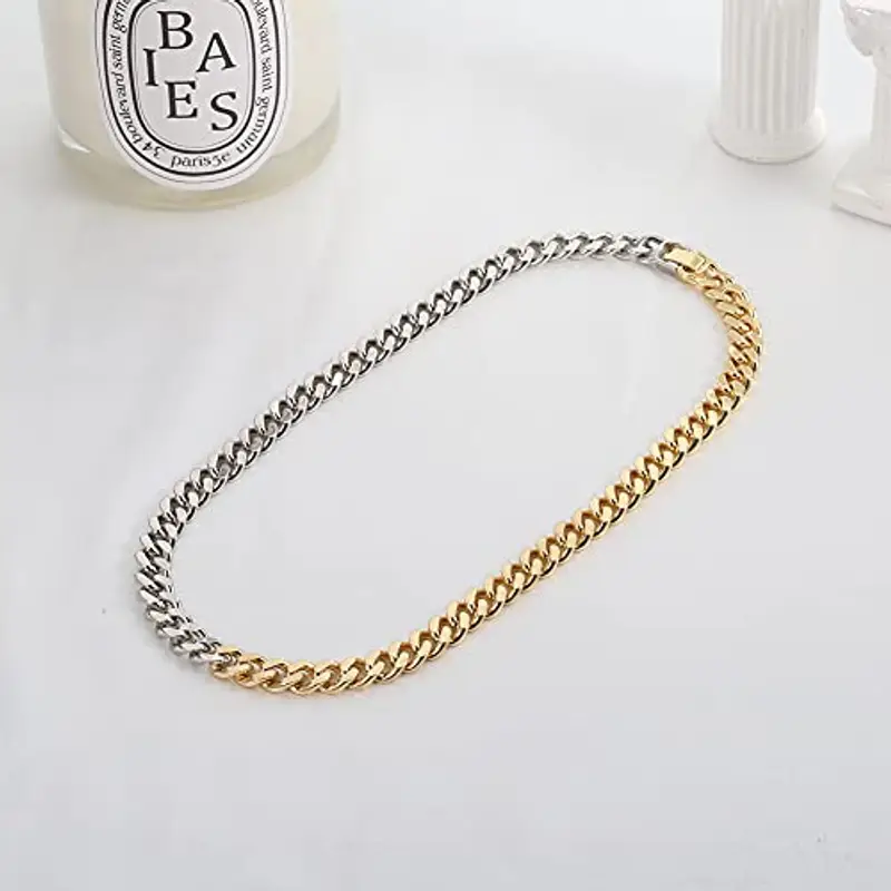 LILIE&WHITE Collana Bicolore Oro e Argento per Donna, Elegante Catena a Maglia, Collana Ipoallergenica e Resistente miniatura 2