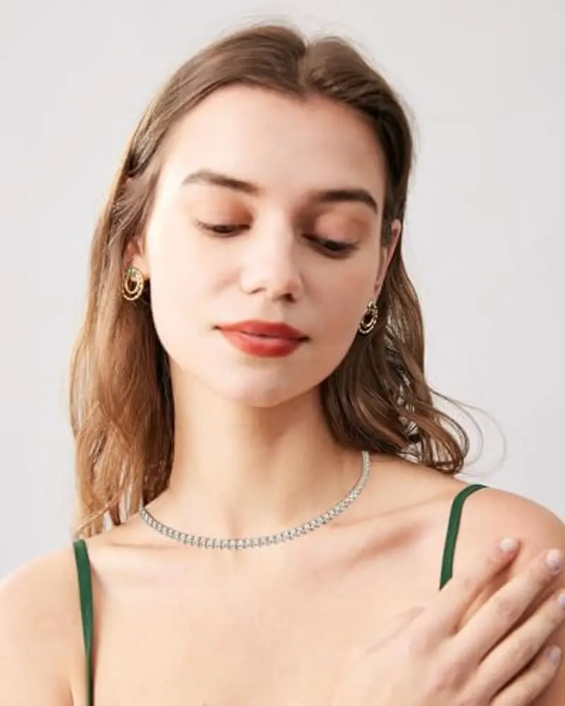 LILIE&WHITE Collana in Acciaio Inox Color Argento, Resistente alla Perdita di Colore, Antiallergica, Regalo Elegante miniatura 3