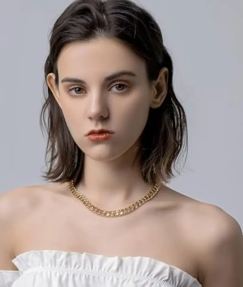 LILIE&WHITE Collana in Oro con Design a Catena Elegante, Resistente al Scolorimento, Anallergica e Regolabile miniatura 2