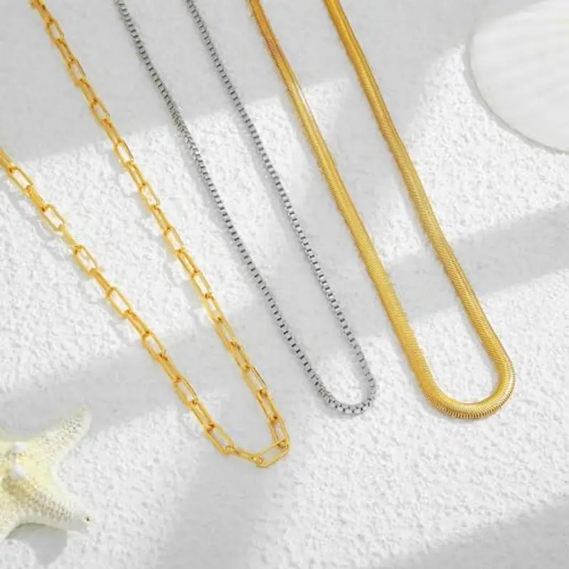 LILIE&WHITE Collana Multistrato Oro e Argento per Donna, Elegante Catena Ipoallergenica, Accessori Alla Moda con Design miniatura 2