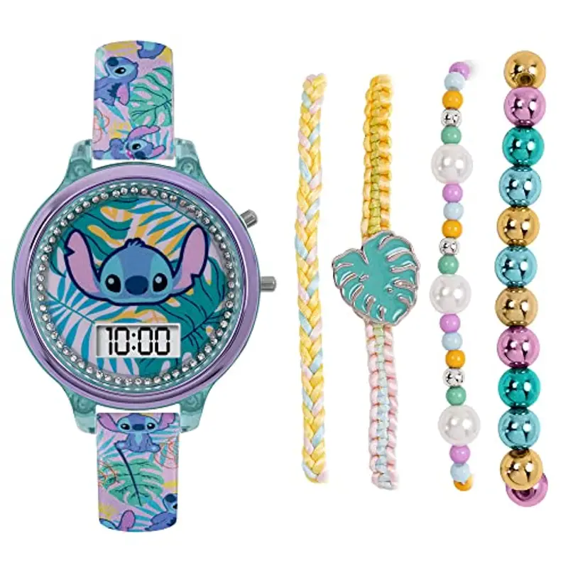 Lilo and Stitch Orologio Digitale al Quarzo Ragazza con Cinturino in Silicone LAS40001ARG