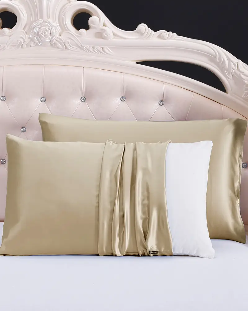 25 Momme Federa Di Seta Lussuosa E Concisa Caffè Caffè