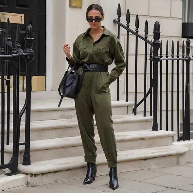 Abito In Seta IT Donna Safari verde 46-48