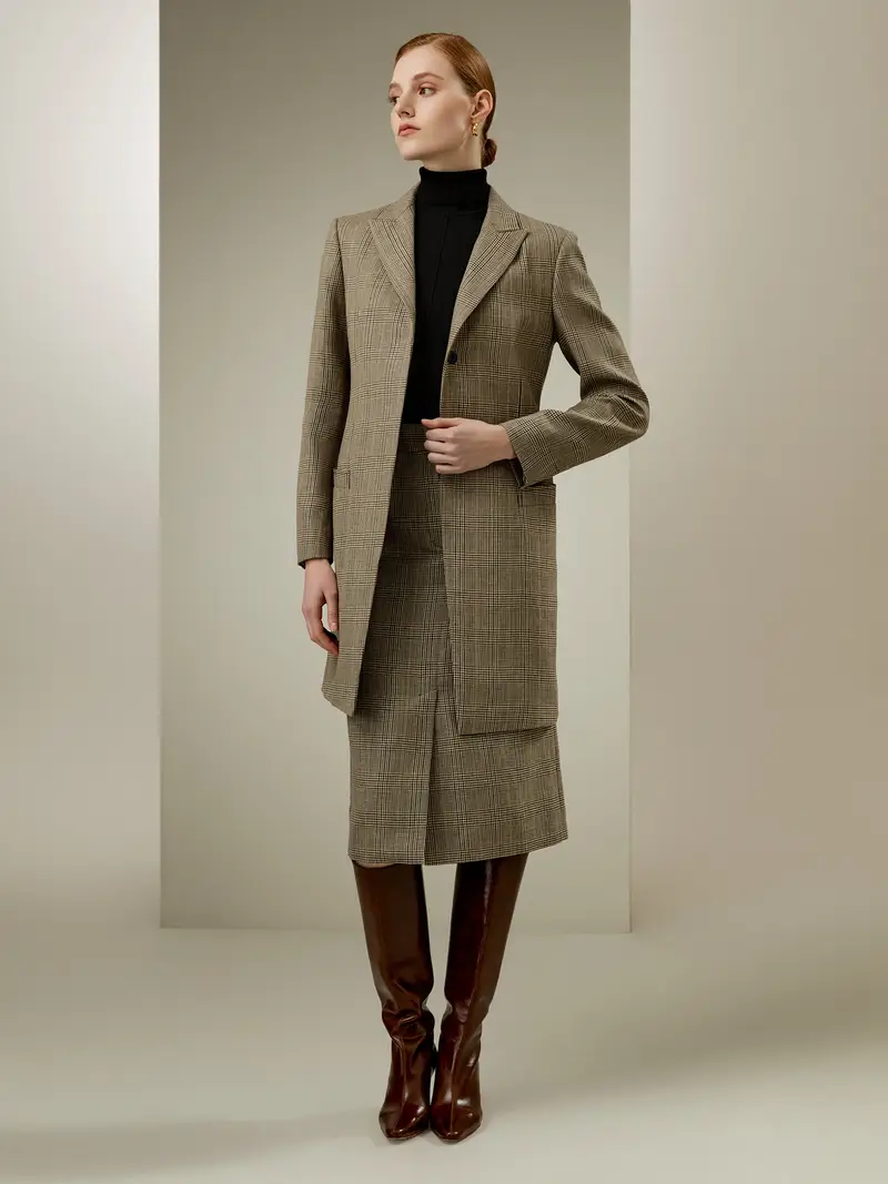 Blazer In Seta Colletto A Reversbottoni Di Cornomisto Seta-Lana Misto Seta-Lana Un'Atmosfera Classica Di Facile Manutenzione Lino