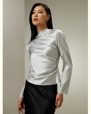 LILYSILK Bluse Donna Grigio 2926215