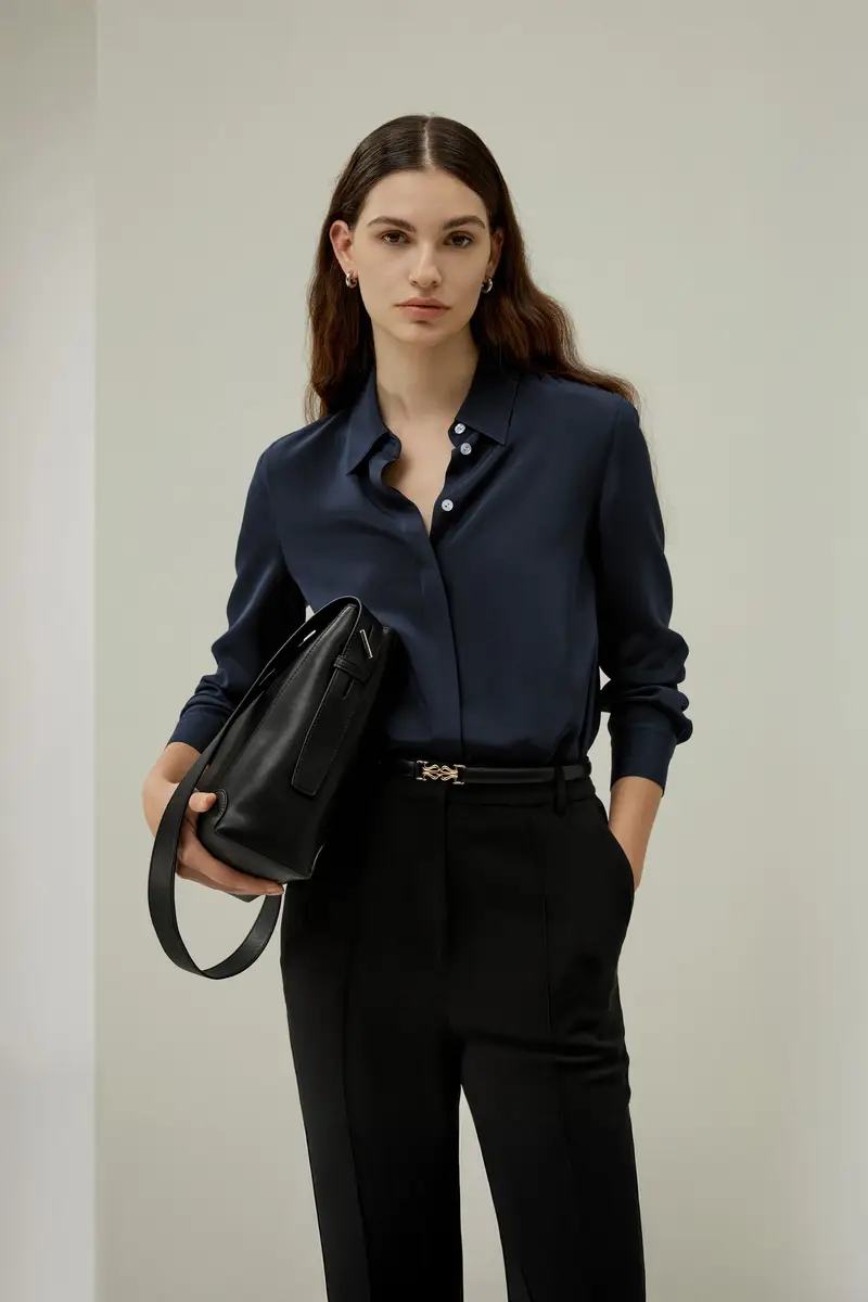 LILYSILK Bluse Donna Blu 2925192