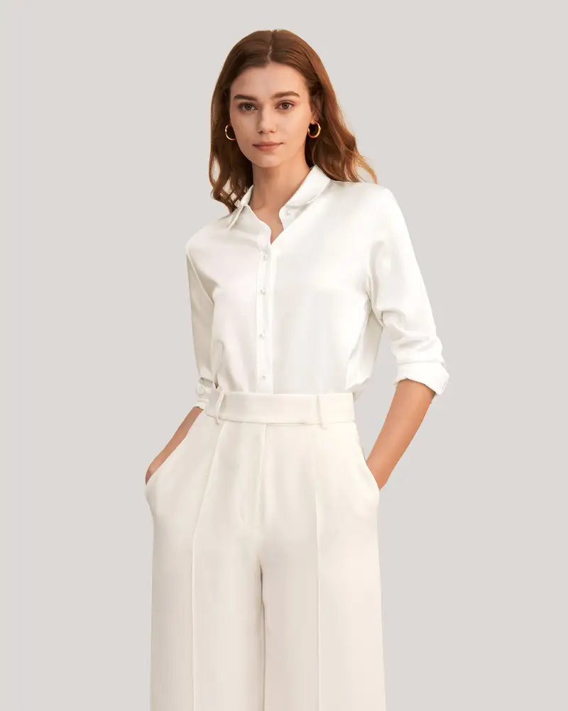 LILYSILK Camicie Donna Bianco 2924378