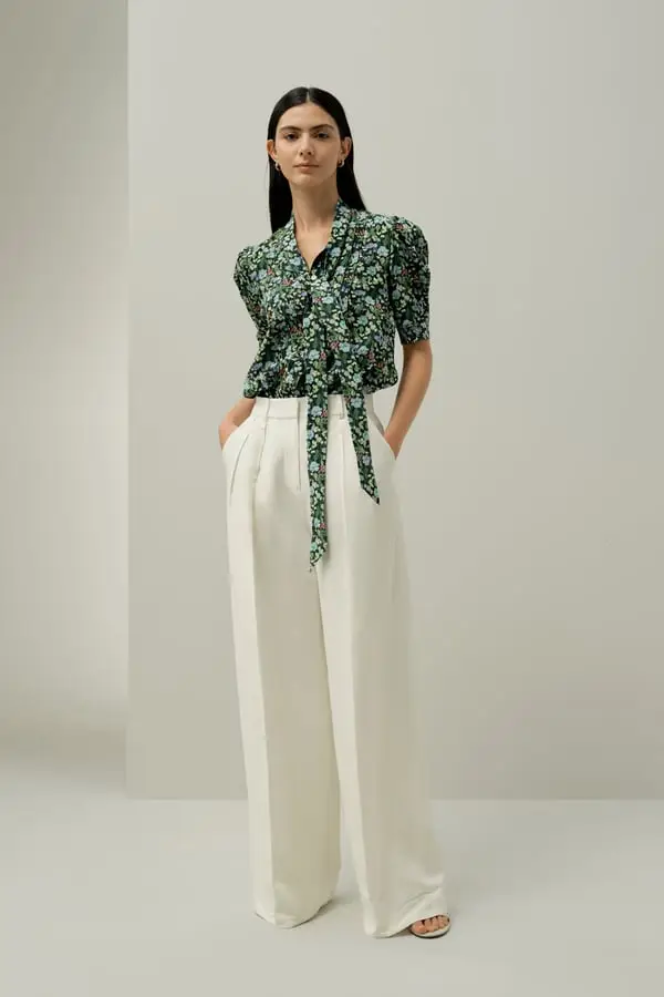 Camicetta Liberty Fairytale Forest Maniche a Sbuffo Romantica Bosco delle Fiabe