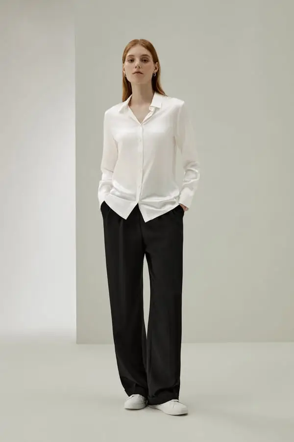 LILYSILK Camicie Donna Bianco 2924366