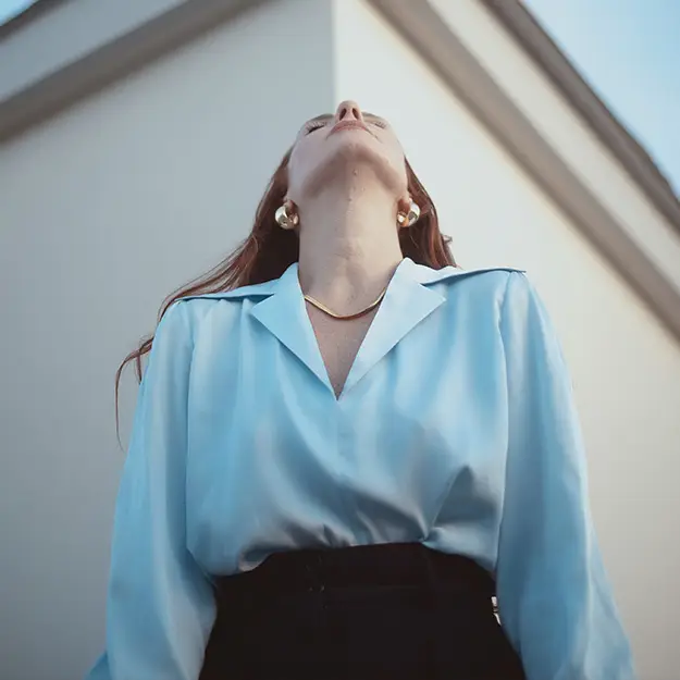 LILYSILK Camicie Donna Blu 2925044