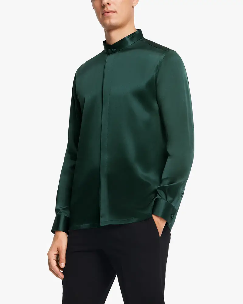 LILYSILK Camicie Uomo Verde 2923650