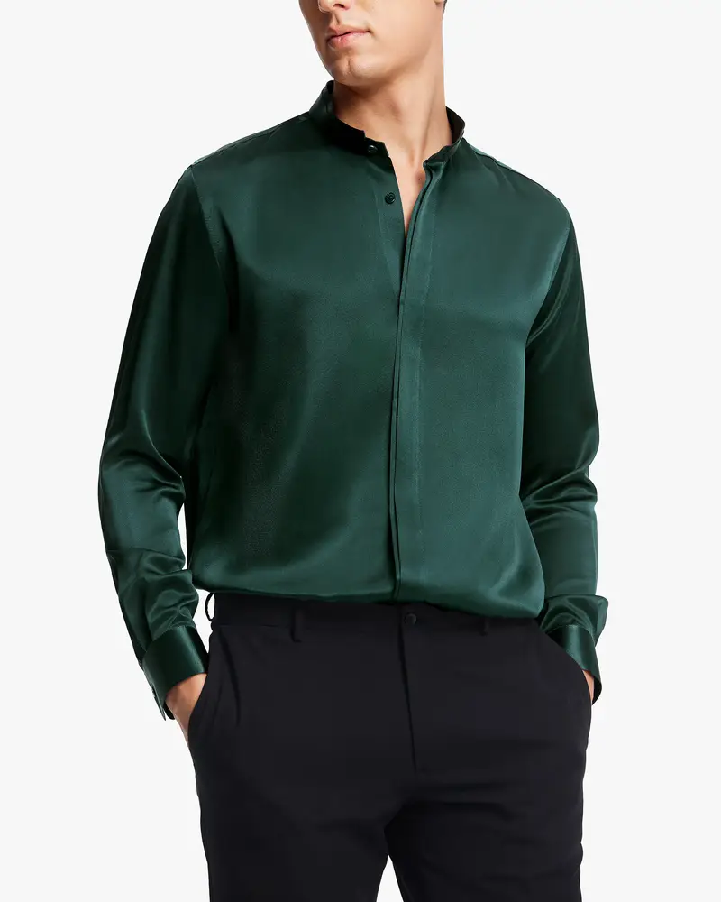 LILYSILK Camicie Uomo Verde 2923654