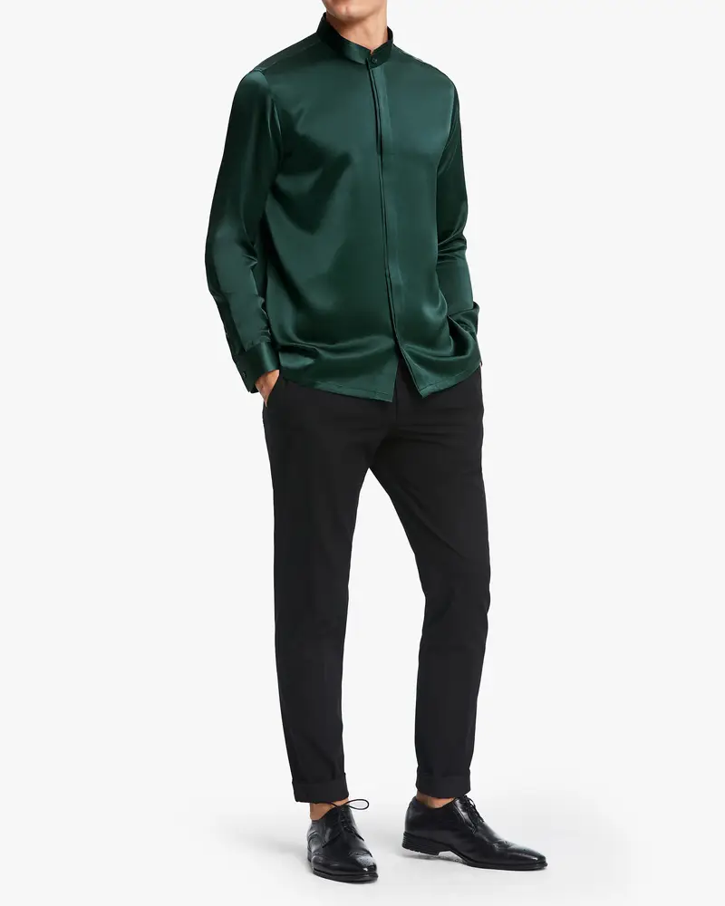 LILYSILK Camicie Uomo Verde 2923658