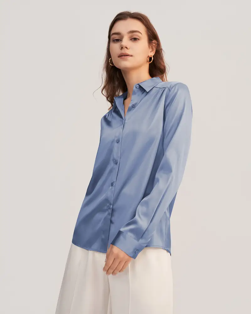 LILYSILK Camicie Donna Azzurro 2923737