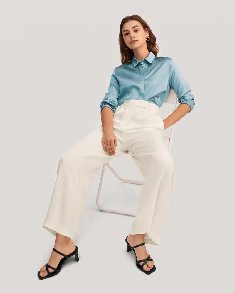 LILYSILK Camicie Donna Blu 2924954