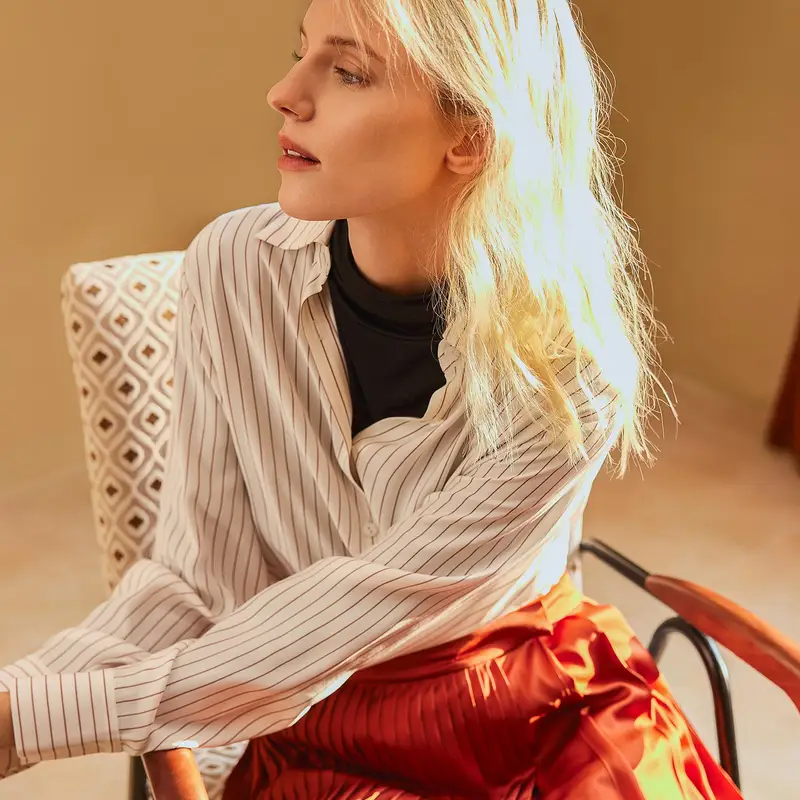 LILYSILK Camicie Donna Blu 2925912