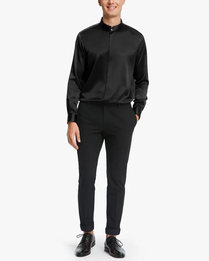 LILYSILK Camicie Uomo Nero 2927061