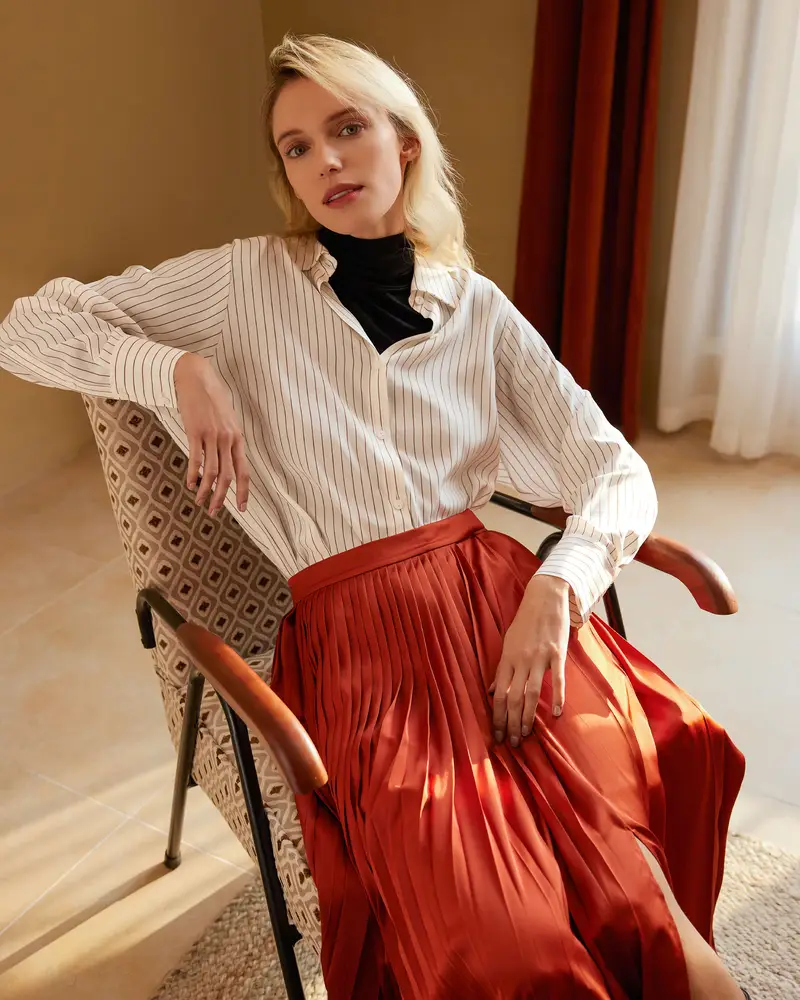 LILYSILK Camicie Donna Marrone 2925931