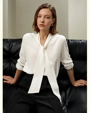 Camicie Seta Cravatta Versatile100% Seta 100% Seta Non È Necessario Stirarlo Sito Ufficiale Bianco Fumo