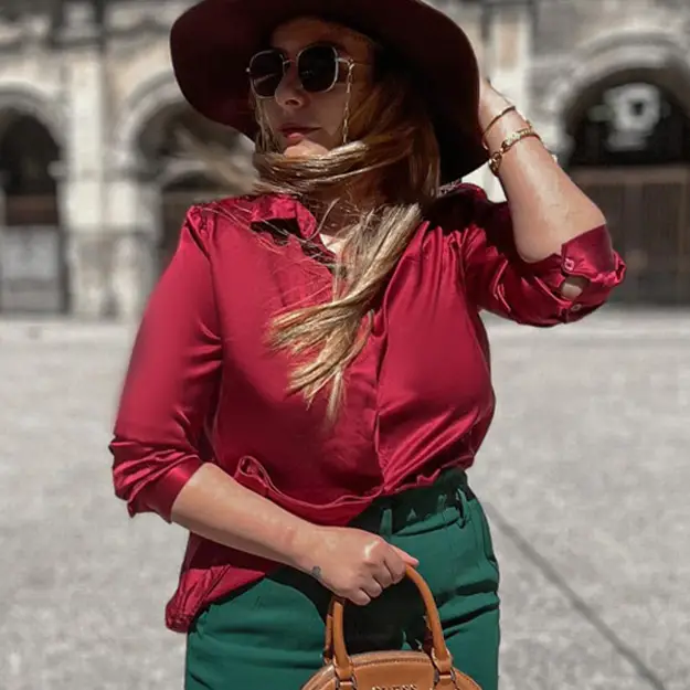 LILYSILK Camicie Donna Rosso 2832610