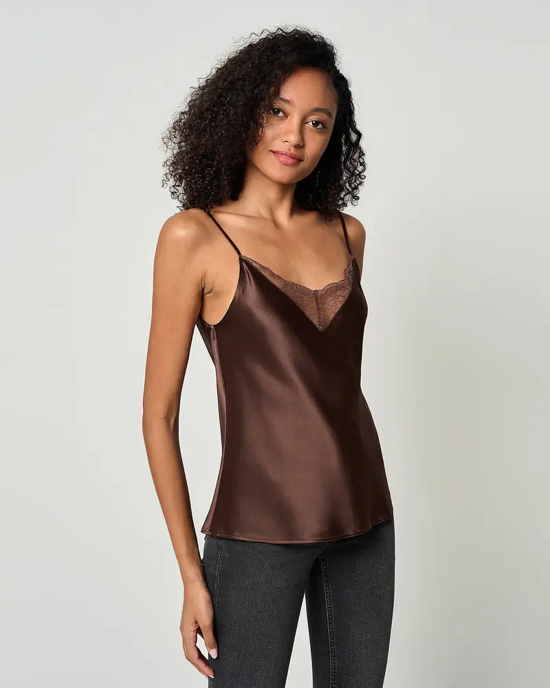 Camisole In Seta IT Donna Caffè Scuro