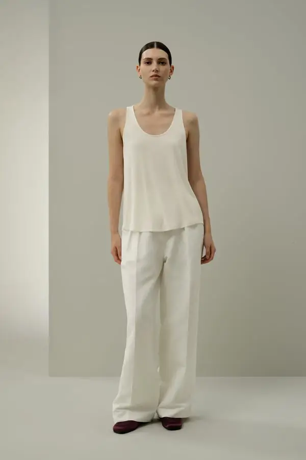 Canotta Jersey Seta Breeze Bianco - Leggera, Traspirante e Versatile Giglio Bianco