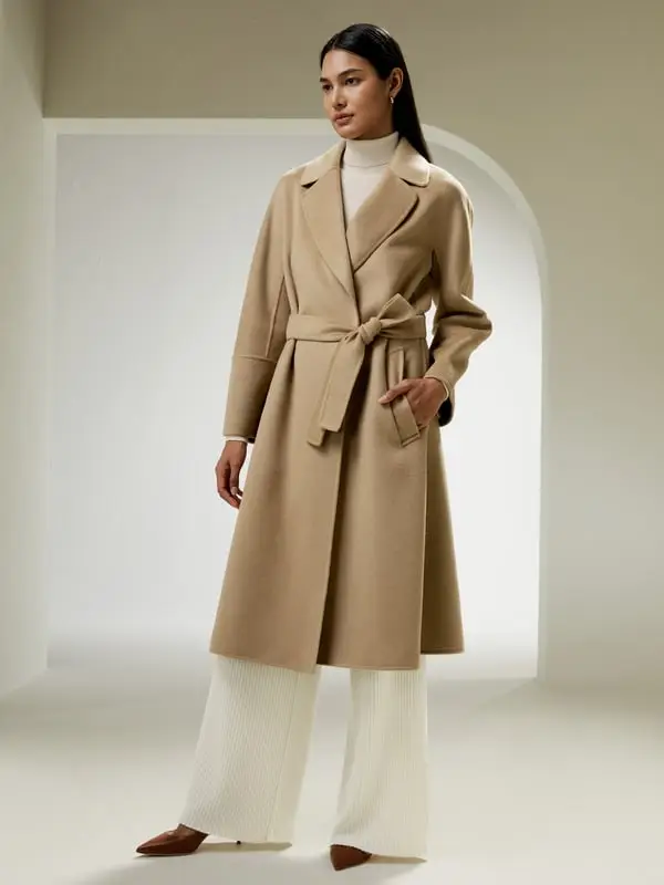 Cappotto in Misto Lana Cammello - Elegante e Caldo per l'Inverno