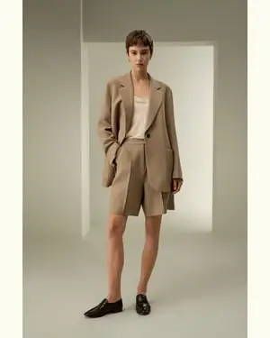 Cappotto Invernale Donna Vestibilità Oversize E Rilassata30% Seta, Lana Pregiata 70% 30% Seta, Lana Pregiata 70% Fodera 100% Cupro Cachi