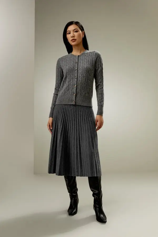 LILYSILK Cardigan Donna Grigio 2926256