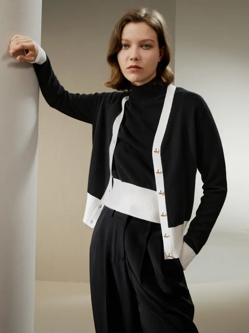 LILYSILK Cardigan Donna Nero 2927002