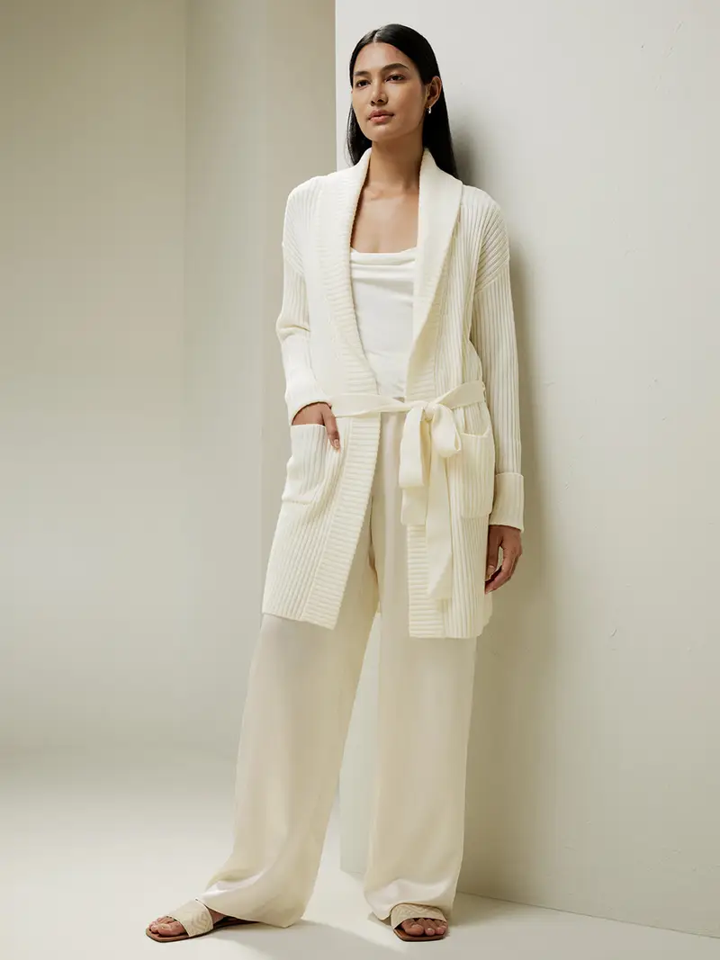 LILYSILK Cardigan Donna Bianco 2924202