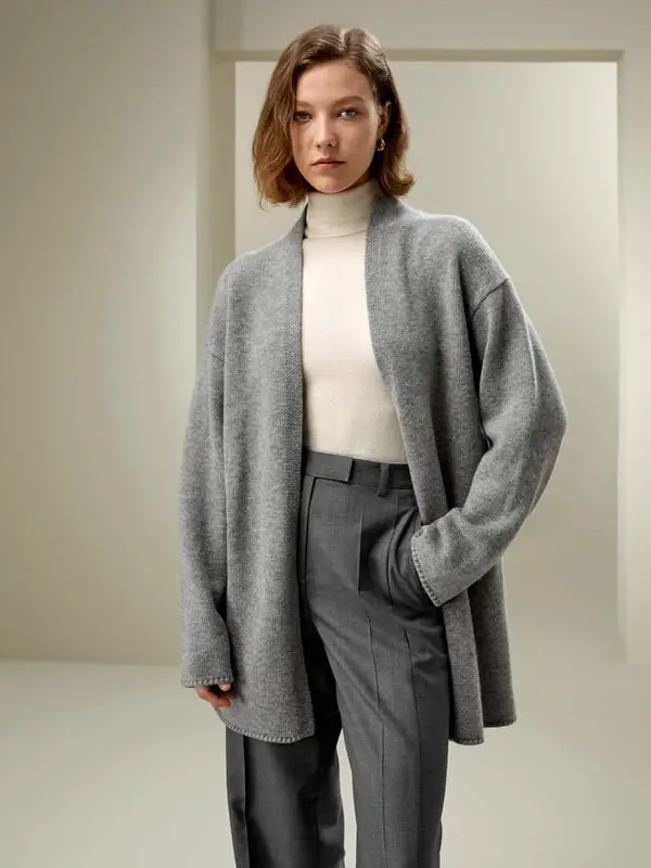 LILYSILK Cardigan Donna Grigio 3848748