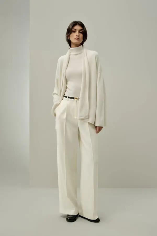 LILYSILK Cardigan Donna Bianco 3534194